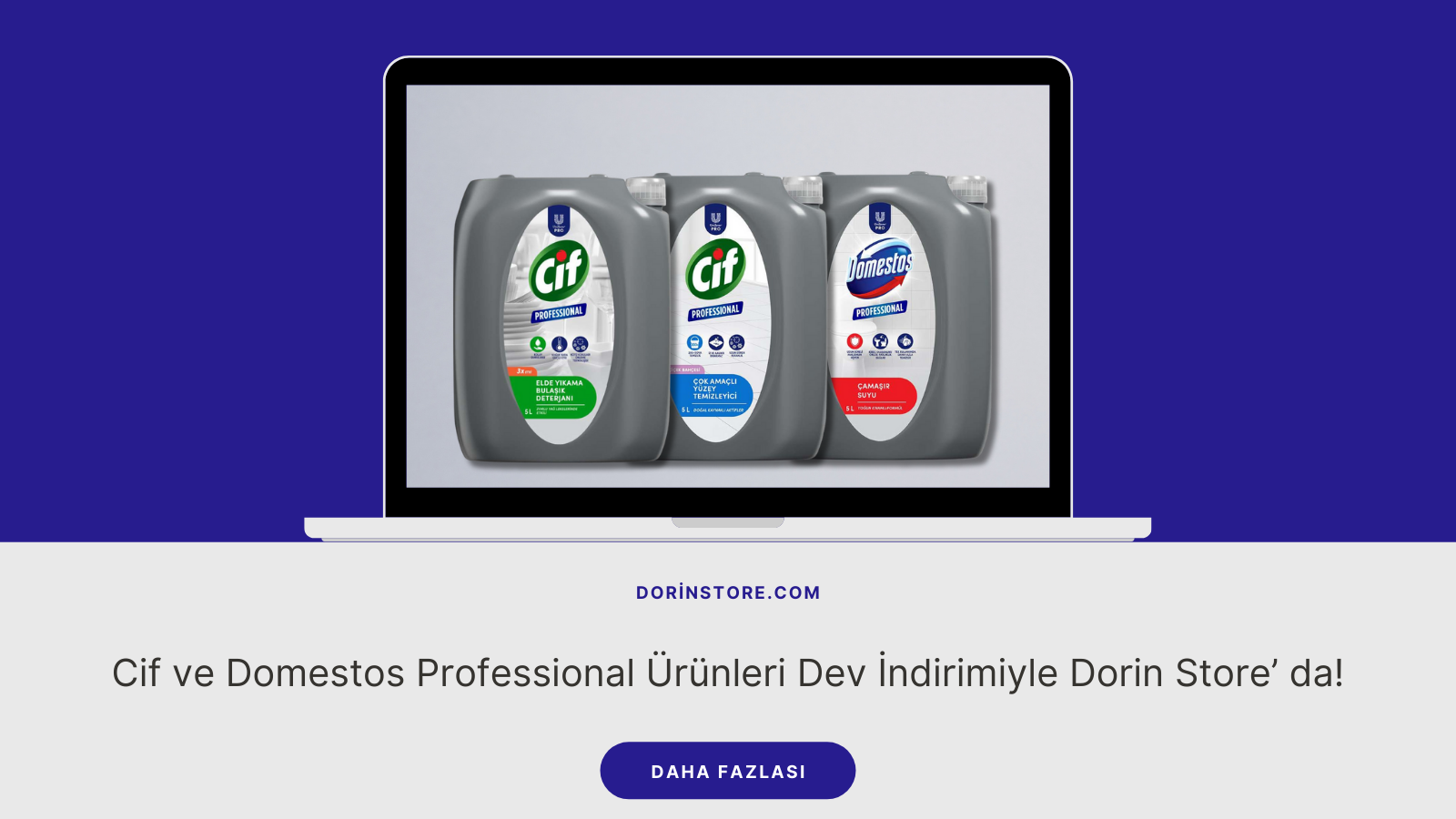 Cif ve Domestos Professional Ürünleri Dev İndirimiyle Dorin Store’ da!