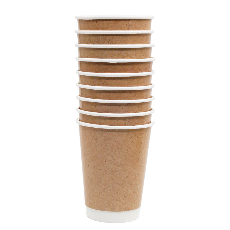 Akka Double Wall Kraft Desenli Karton Bardak 14 Oz 1000 Li - 2