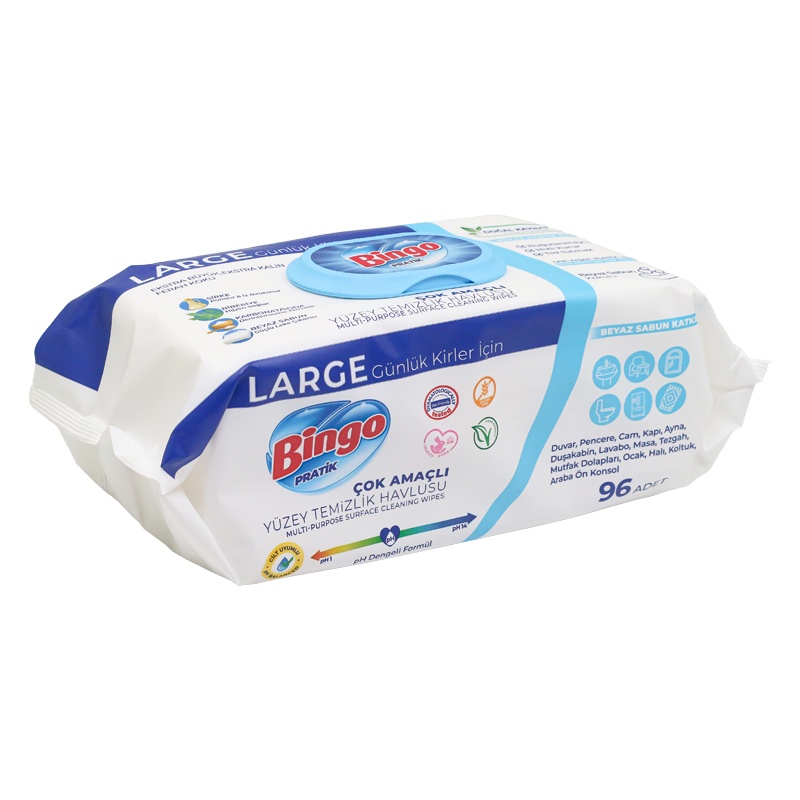 Bingo Pratik Large Yüzey Temizlik Havlusu Beyaz Sabun 96 Lı - 3