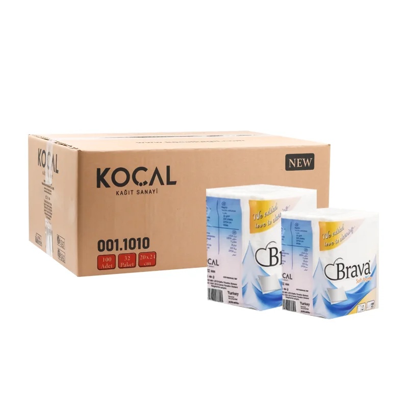 Brava Soft Peçete 100 Lü 32 Paket 20x24 Cm Koçal - 1