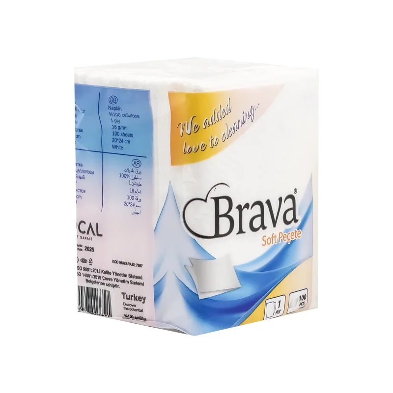 Brava Soft Peçete 100 Lü 32 Paket 20x24 Cm Koçal - 2