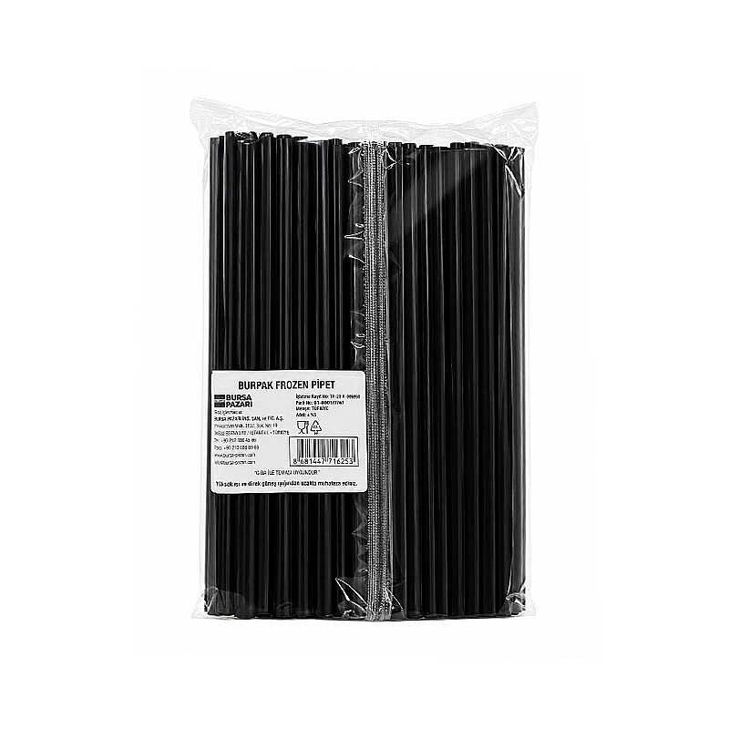 Burpak Frozen Pipet Siyah 100 Adet - 2