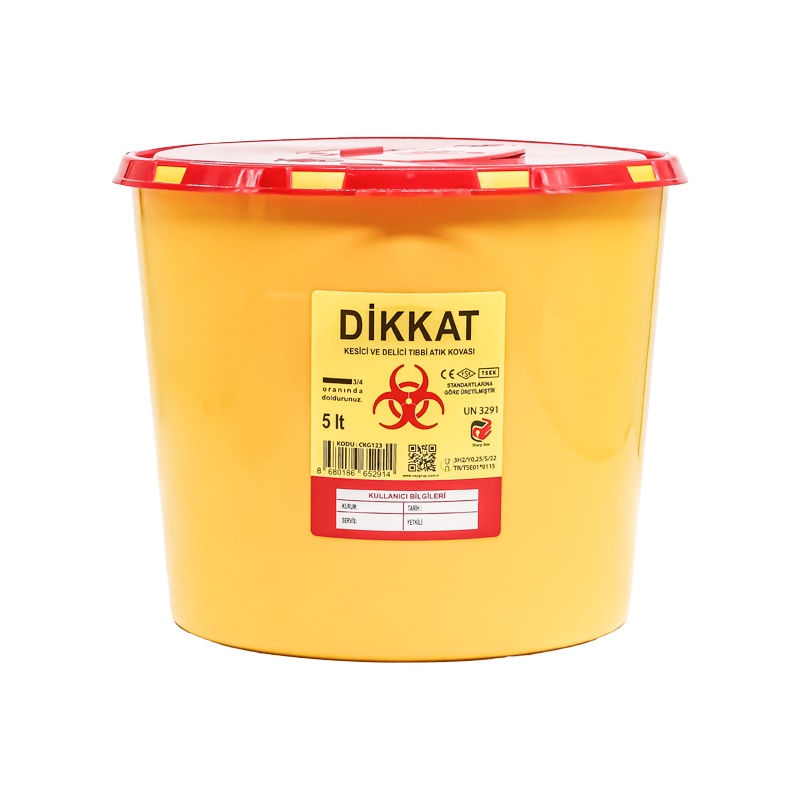 Ceyplas Tıbbi Atık Kovası 5 Litre A Kalite - CEYMOP