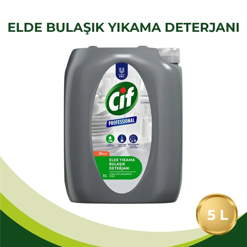 Cif Professional Bulaşık Deterjanı Elde Yıkama 5L - 5Kg U-Pro - 2