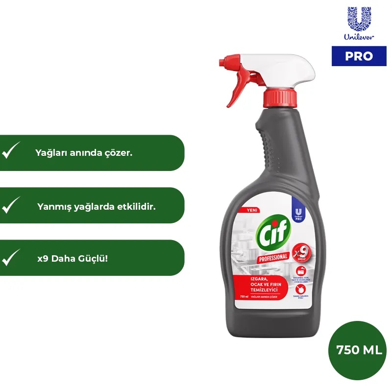 Cif Professional Fırın Ocak Izgara Temizleyici Sprey 750 ML - 1