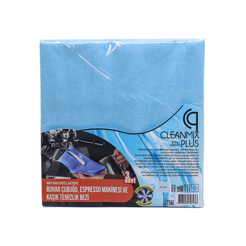 Cleanmix Kahve Makinesi Buhar Çubuğu Temizleme Bezi 3 Adet - CLEANMIX