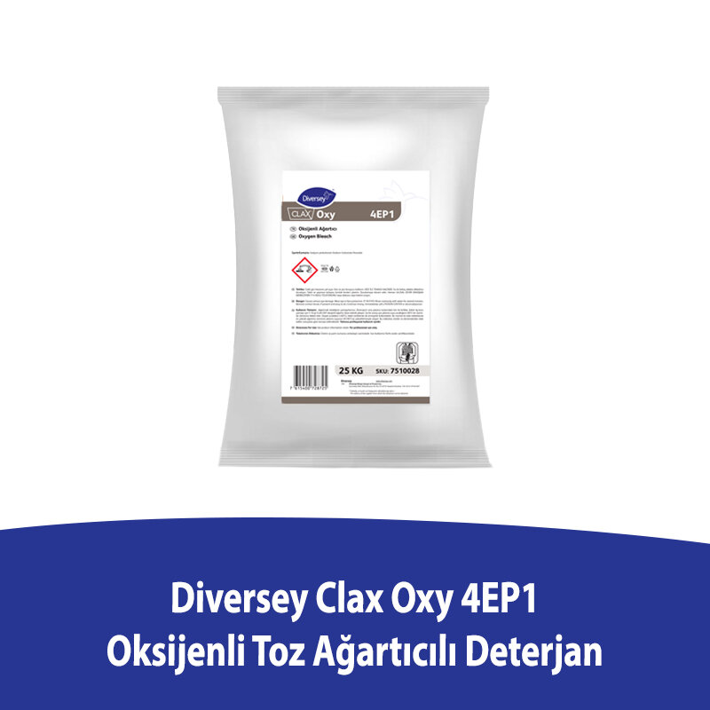 Diversey Clax Oxy 4EP1 Oksijenli Toz Ağartıcı 25 Kg - 1