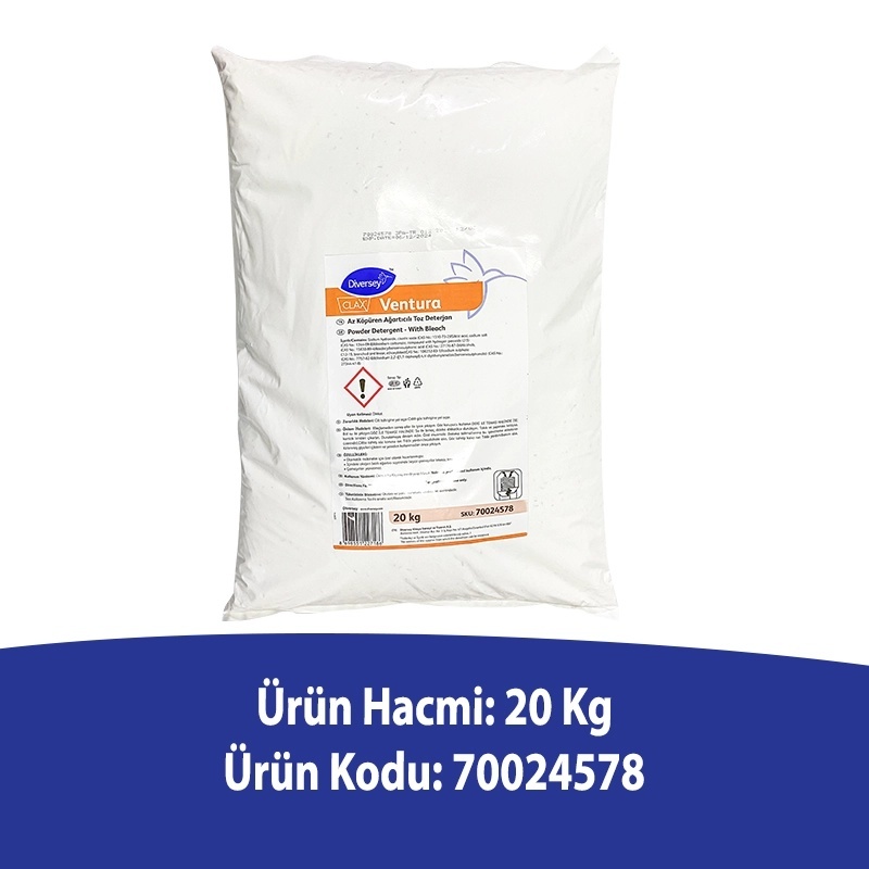 Diversey Clax Ventura Az Köpüren Ağartıcılı Toz Çamaşır Deterjanı 20 Kg - 2