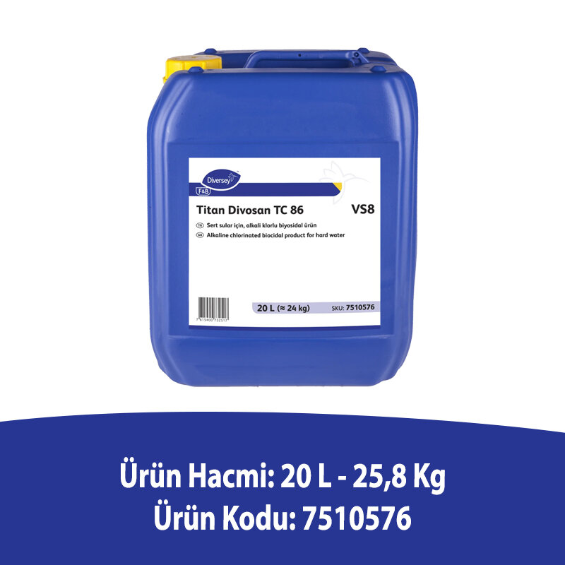 Diversey Divosan QC TC86 VS8 Alkali Klorlu Biyosidal Ürün 20 L - 2