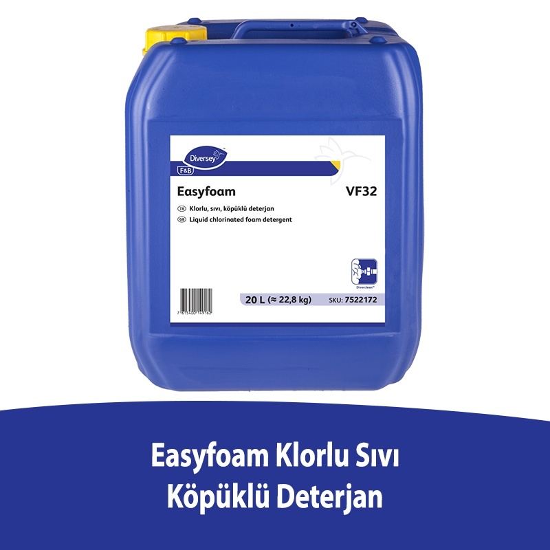 Diversey Easyfoam VF32 Klorlu, Sıvı Köpüklü Deterjan 20L - 1