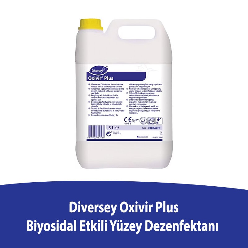 Diversey Oxivir Plus Biyosidal Etkili Yüzey Dezenfektanı 5 L/5,15 Kg - DIVERSEY