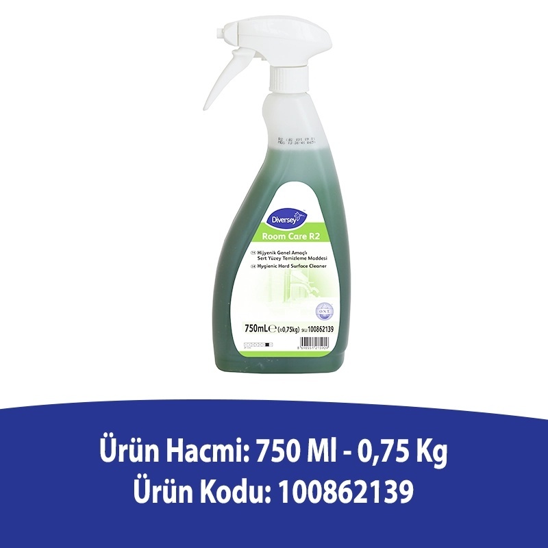 Diversey Room Care R2 Çok Amaçlı Hijyenik Yüzey Temizleyici 750 ML - 2