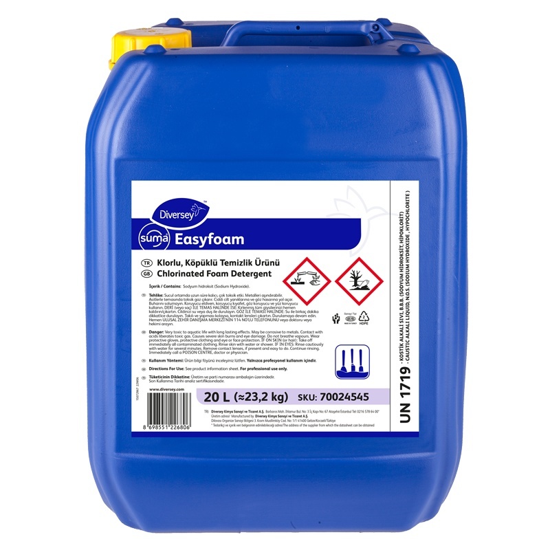 Diversey Suma Easyfoam Klorlu Köpük Deterjan 20L - 3