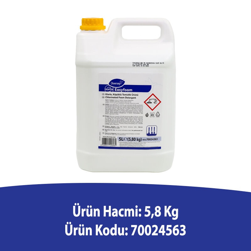Diversey Suma Easyfoam Klorlu Yağ Sökücü 5 L - 2