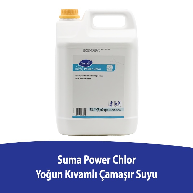 Diversey Suma Power Chlor Yoğun Kıvamlı Çamaşır Suyu 5L - DIVERSEY