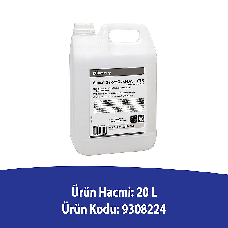 Diversey Suma Select Quickdry Konsantre Bulaşık Makine Parlatıcısı 20 L - 2