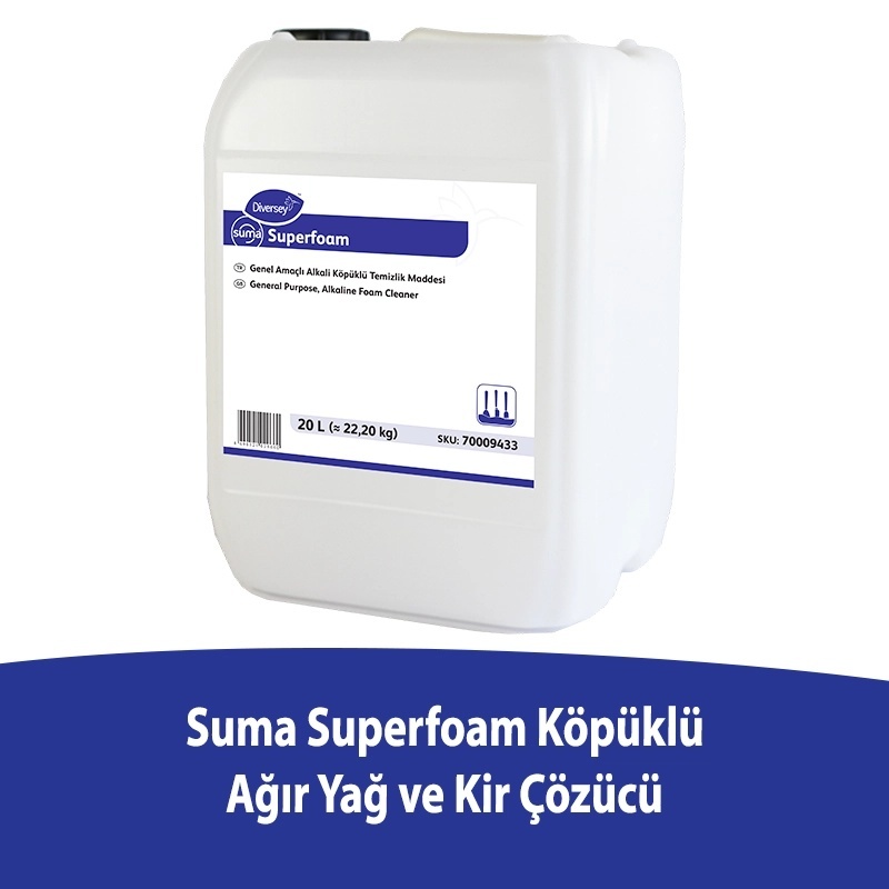 Diversey Suma Superfoam Köpüklü Ağır Yağ ve Kir Çözücü Deterjan 20L - DIVERSEY