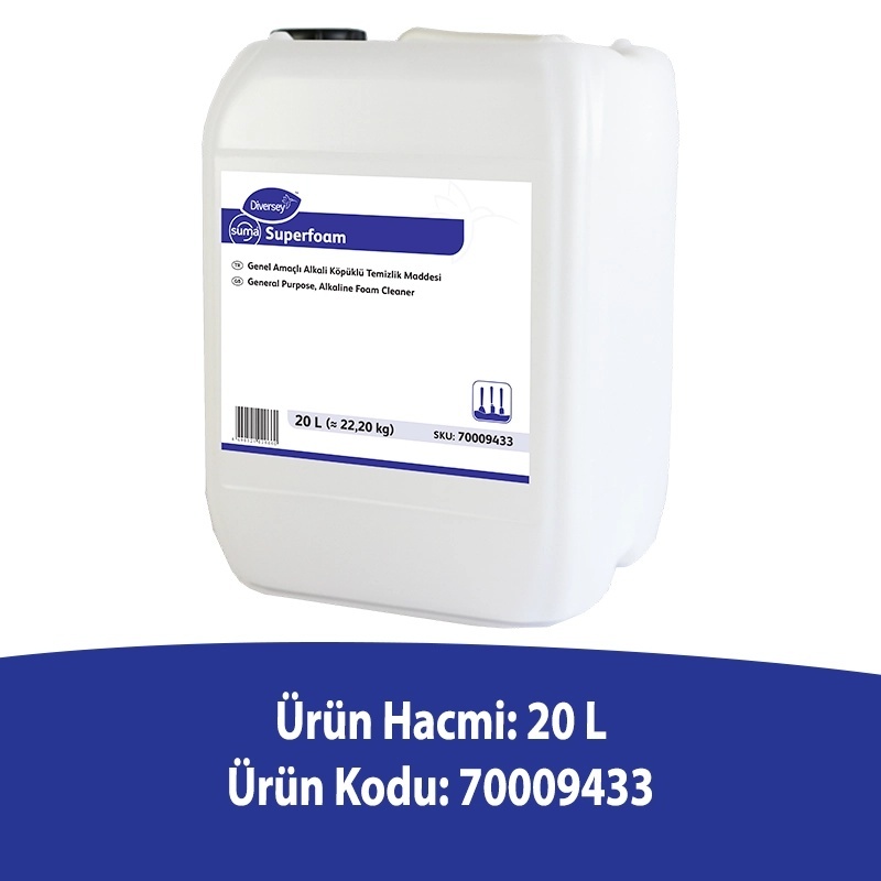 Diversey Suma Superfoam Köpüklü Ağır Yağ ve Kir Çözücü Deterjan 20L - DIVERSEY (1)