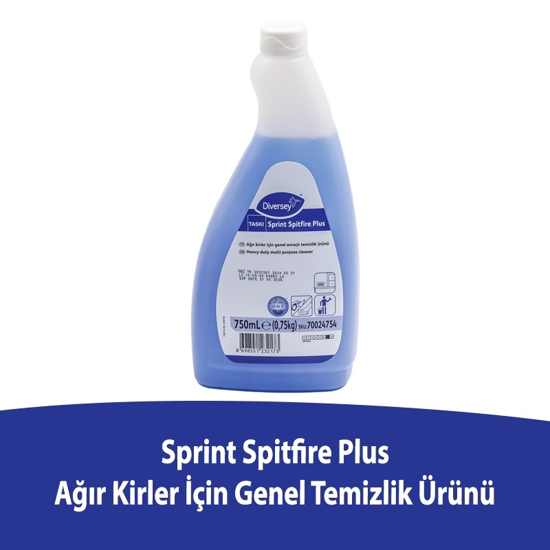 Diversey Taski Sprint Spitfire Plus Genel Temizlik Ürünü 750 Ml - 1