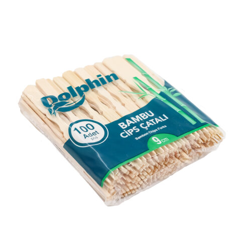 Dolphin Bambu Cips Çatalı 9 Cm 100 Adet - DOLPHİN
