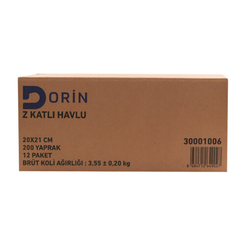 Dorin Dispenser Z Katlı Havlu 200 Lü 12 Paket 200x12 - 6