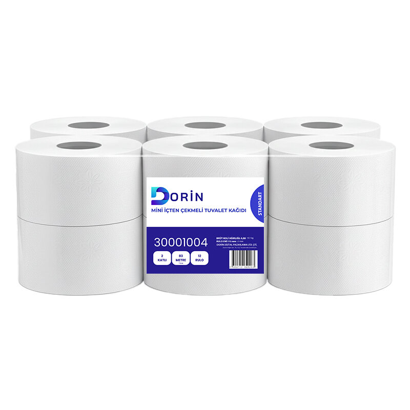 Dorin Mini İçten Çekmeli Tuvalet Kağıdı 4 Kg 12 Li - 1