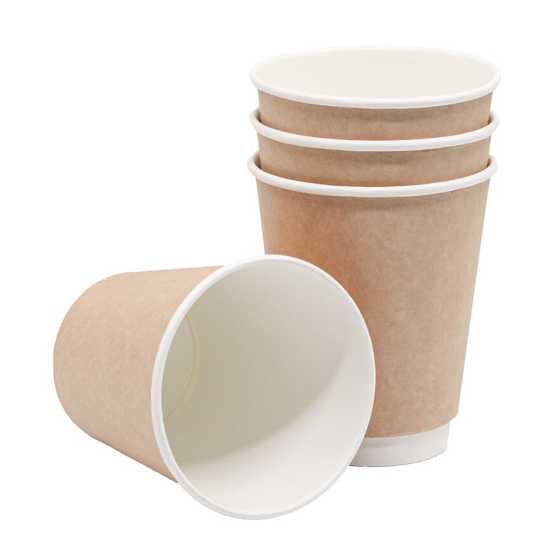 Double Wall Karton Bardak 8 Oz Kraft Karton Bardak 500 Lü - 1