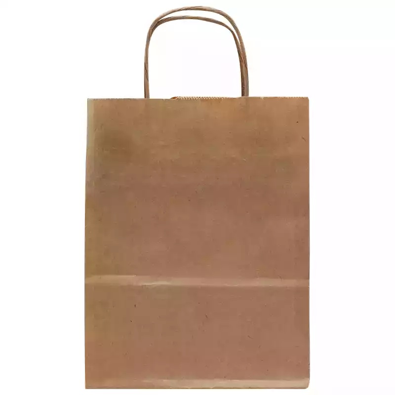 Esmer Kraft Kağıt Çanta Küçük 20x10x22cm 25li Paket - DORİN SARF