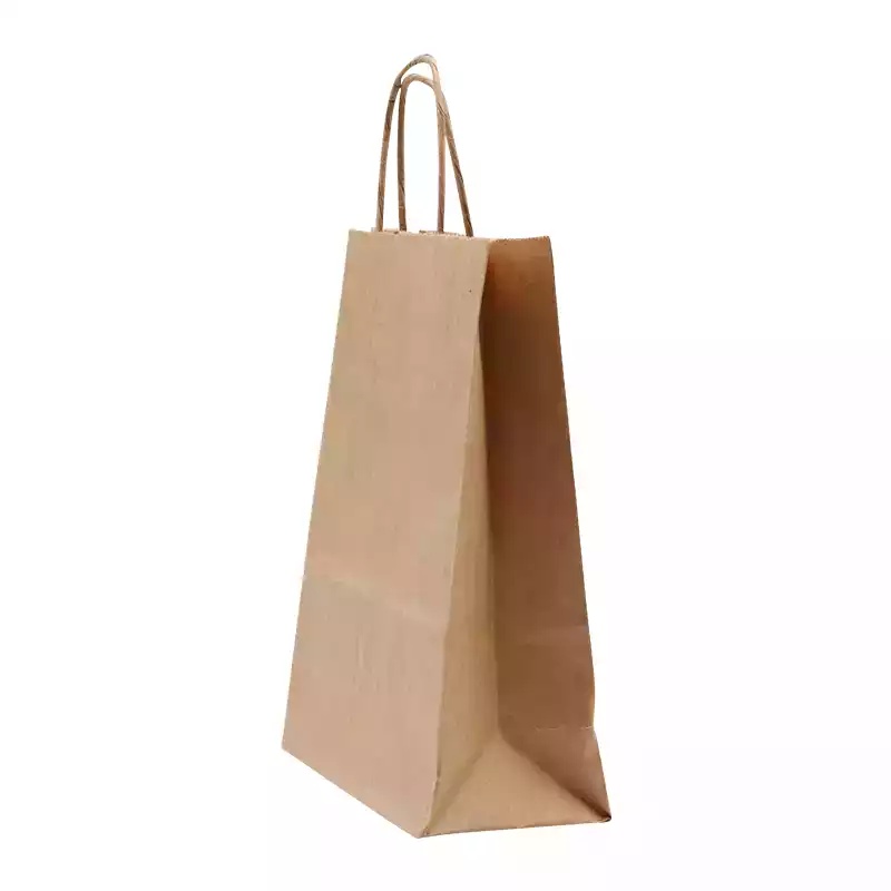 Esmer Kraft Kağıt Çanta Küçük 20x10x22cm 25li Paket - DORİN SARF (1)