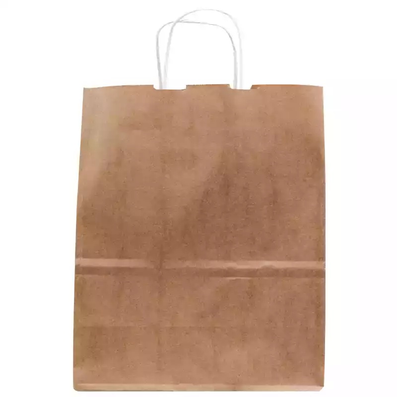 Esmer Kraft Kağıt Çanta Orta 25x12x31cm 25li - DORİN SARF
