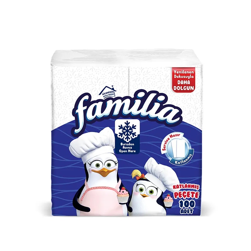 Familia Garson Katlama Peçete 1/8 100Lü 24 Paket - Focus (1)