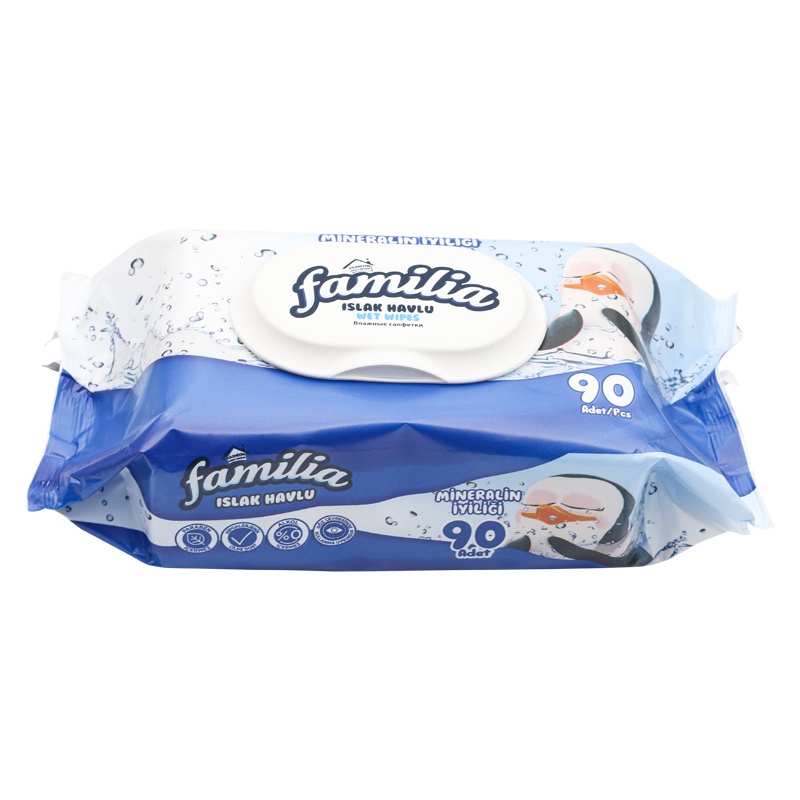 Familia Islak Havlu Mendil Mineralin Iyiliği 90 Yaprak Plastik Kapaklı - Focus