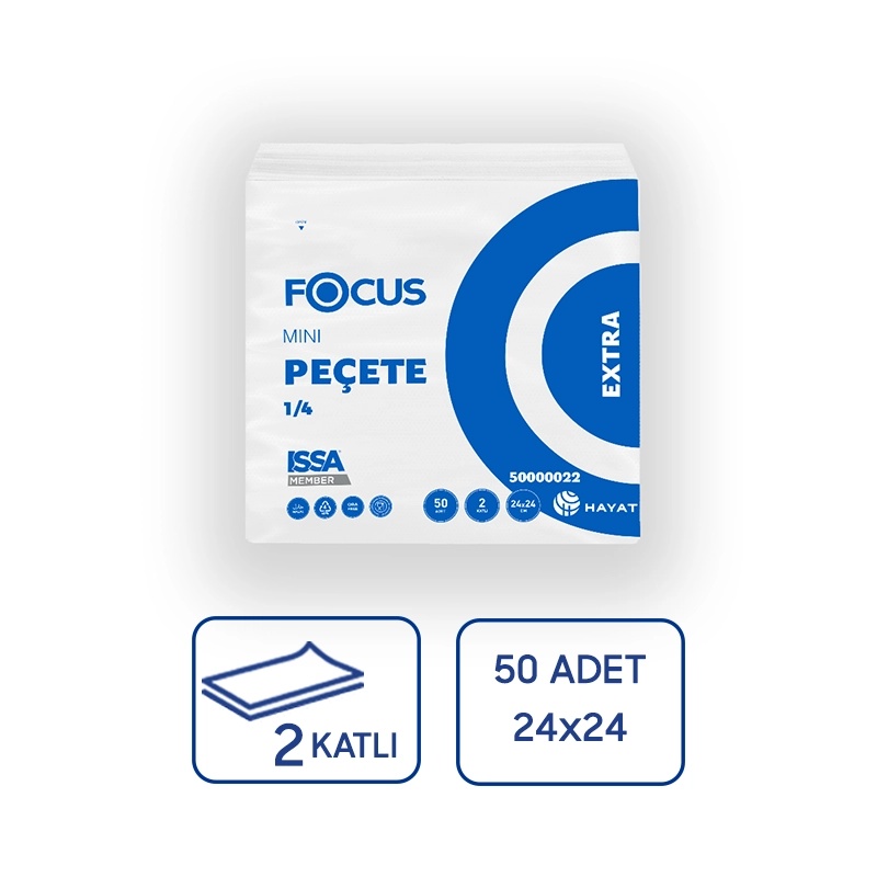 Focus Extra Mini Kağıt Peçete 50Li 48 Paket - Focus