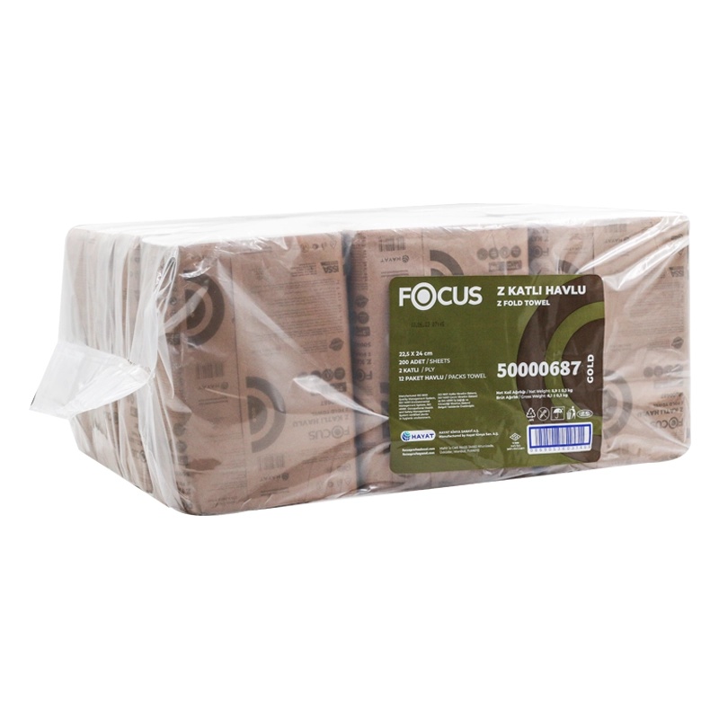 Focus Gold Z Katlı Kağıt Havlu 200lü 12 Paket - Focus (1)