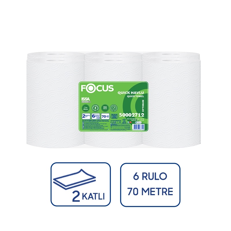 Focus Optimum Fotoselli Kağıt Havlu 70mt 6Lı - Focus
