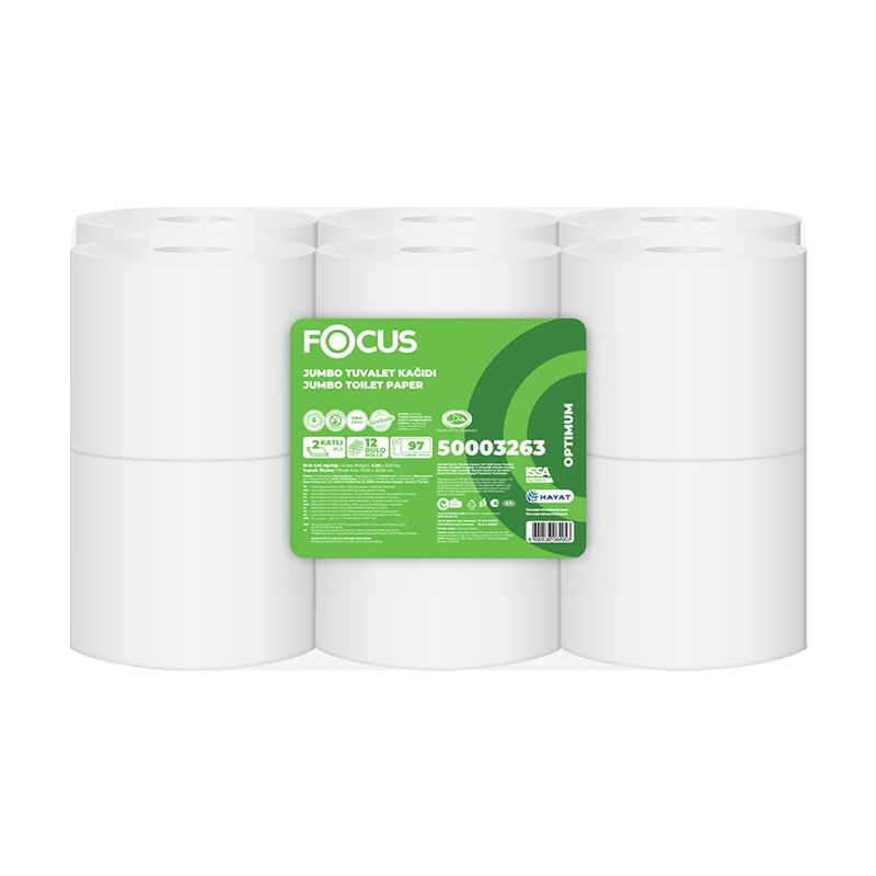 Focus Optimum Jumbo Mini Tuvalet Kağıdı 12 Adet x 97 Metre - Focus (1)