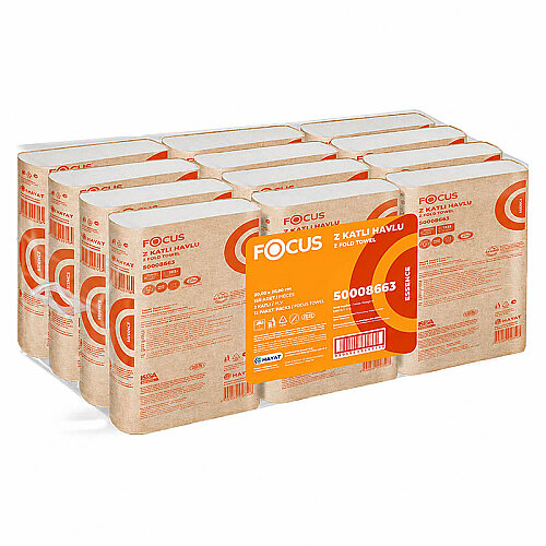 Focus Optimum Z Katlı Kağıt Havlu 150Li 12 Paket 15 Gsm 20x20 Cm YENİ - Focus
