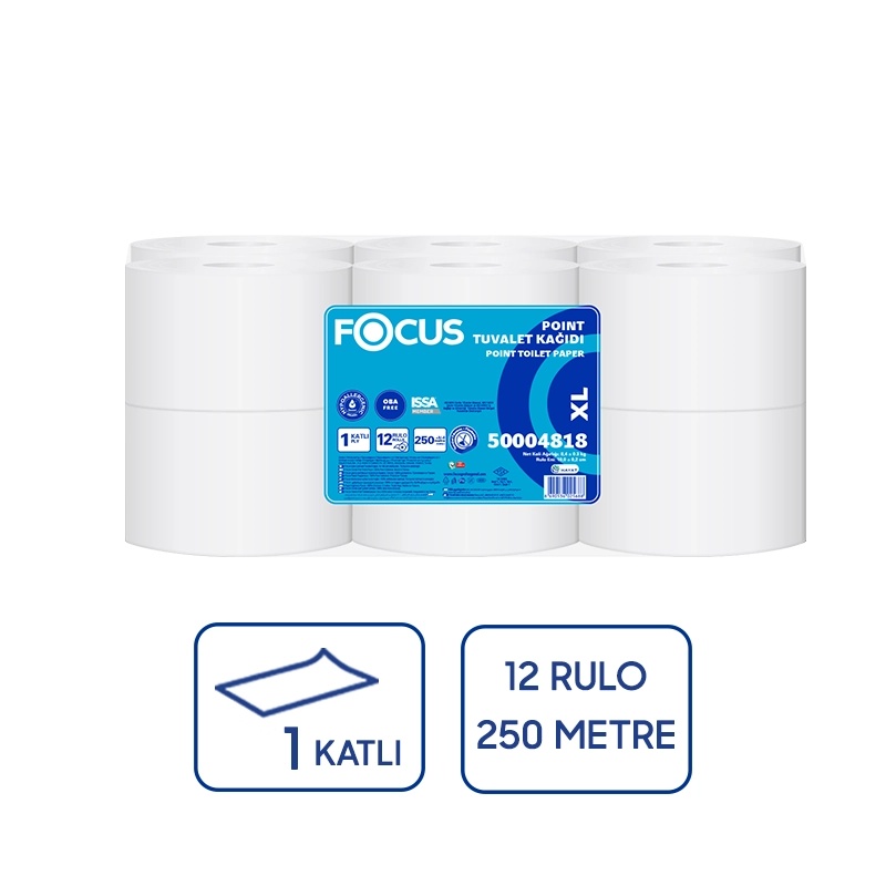 Focus XL İçten Çekmeli Tuvalet Kağıdı 12Li 250 Mt - Focus