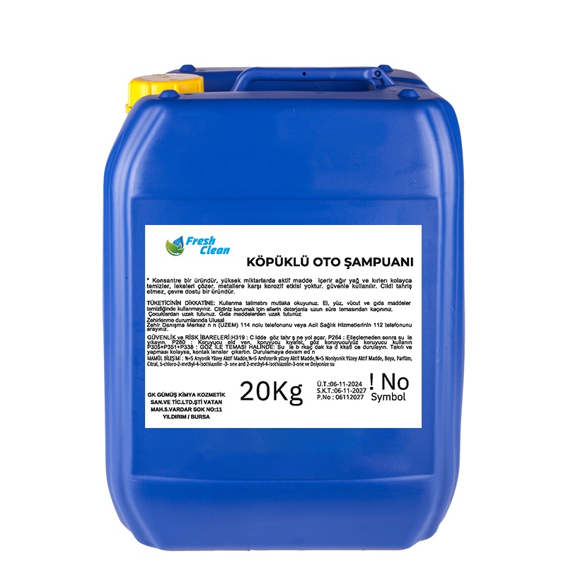 Fresh Clean Köpüklü Oto Şampuanı 20 Kg - FRESH CLEAN