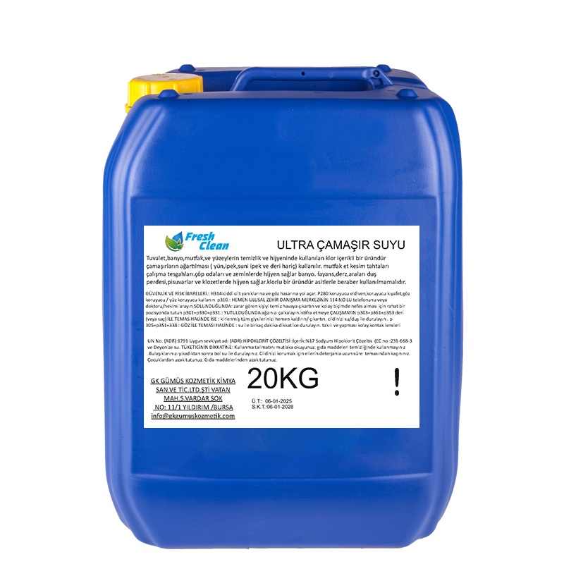 Fresh Clean Ultra Çamaşır Suyu 20 Litre - FRESH CLEAN