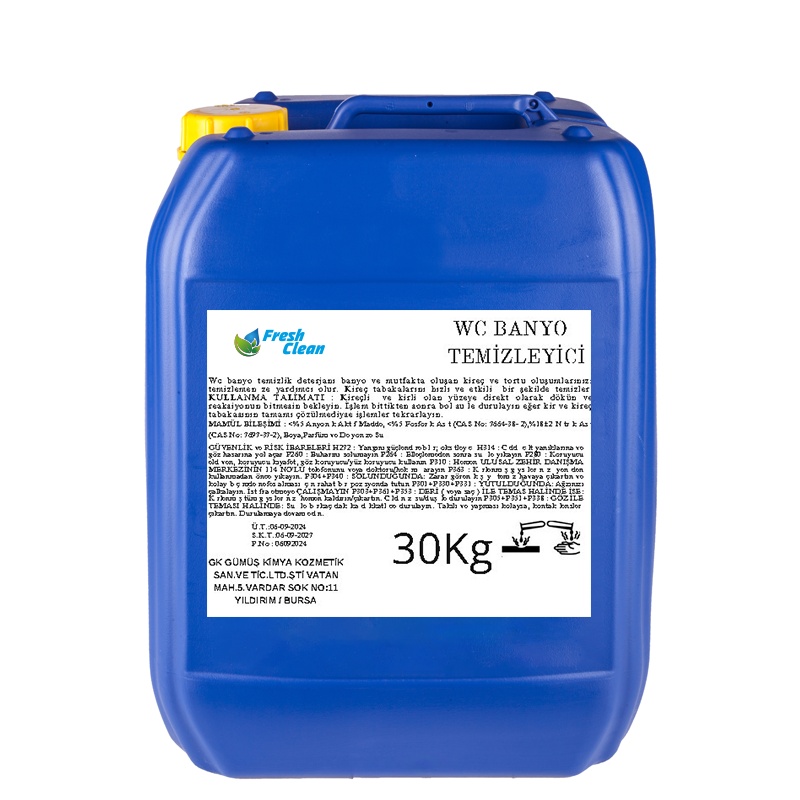 Fresh Clean Tuvalet Temizleyici Banyo Parlatıcı 30 Kg Wc Temizleyici - 1