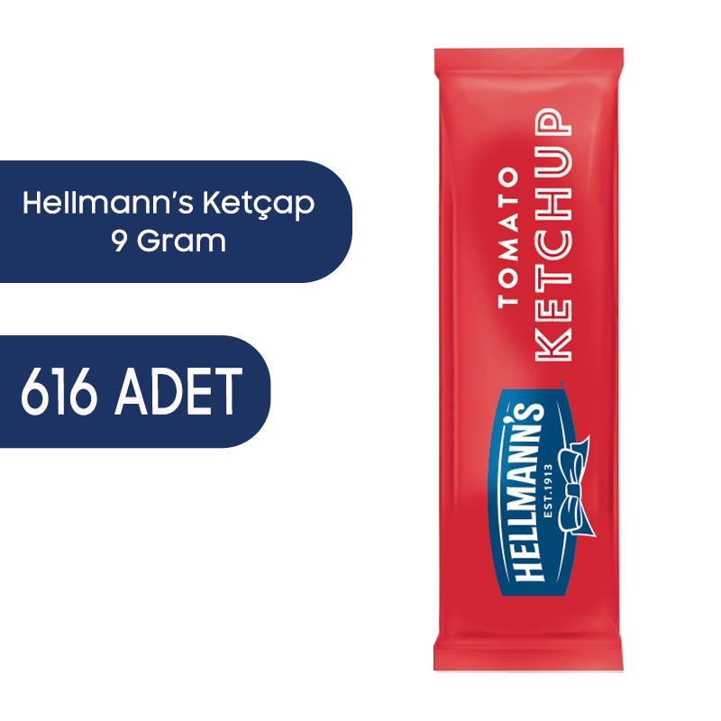 Hellmann's Tek Kullanımlık Ketçap 9 G 616 Adet - HELLMANNS