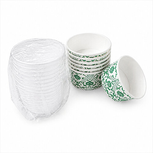 Karton Çorba Kasesi ve Kapağı 500lü Set 14 Oz - DORİN