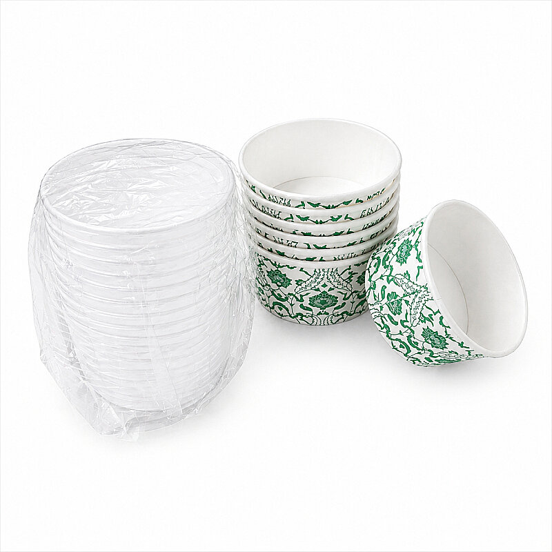 Karton Çorba Kasesi ve Kapağı 500lü Set 14 Oz - 1