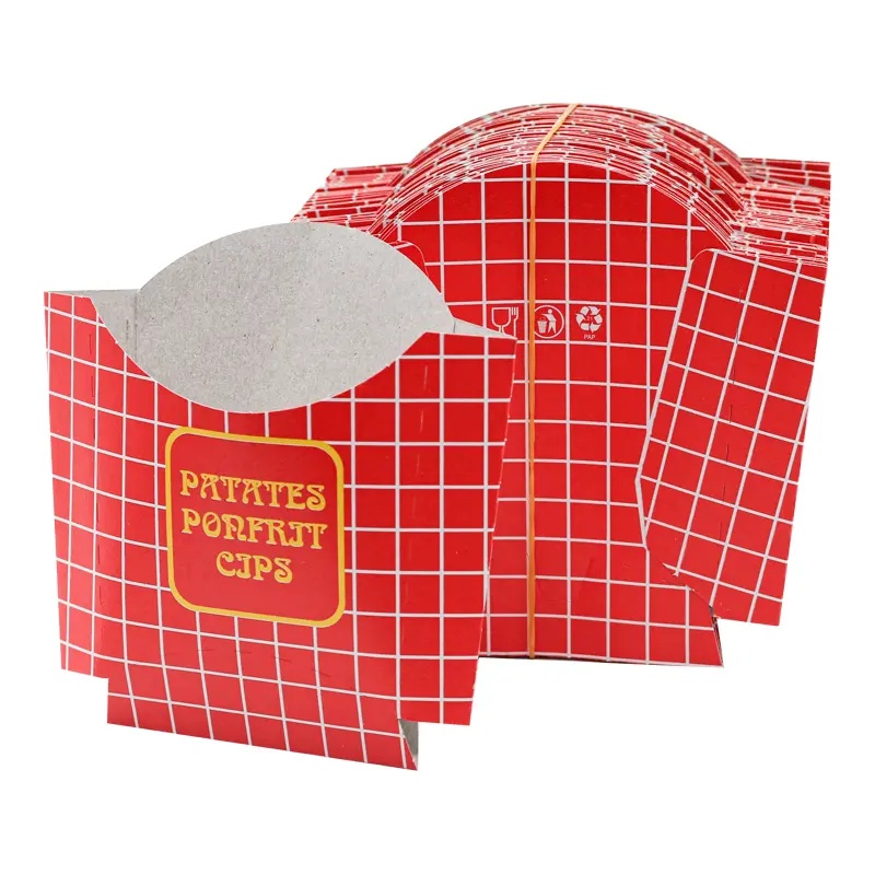 Karton Kızarmış Patates Kutusu 100' lü Cips Kutusu - ANGUN AMBALAJ