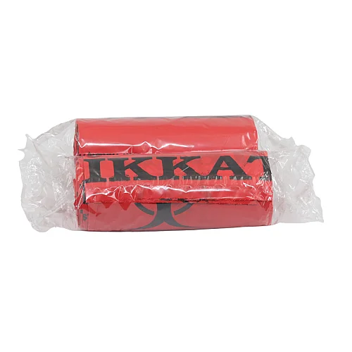 Kazanç 630 GR Tıbbi Atık baskılı Battal Kırmızı Çöp Torbası E425 72X95 - 3