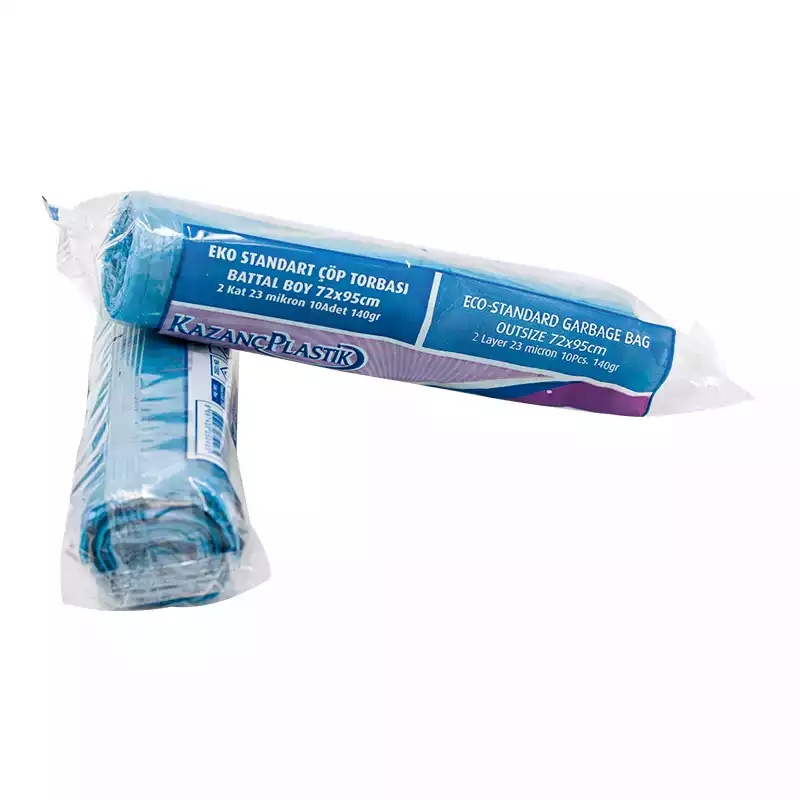 Kazanç Eko Standart Çöp Poşeti 140 Gr Mavi Battal 72x95 - Kazanç (1)