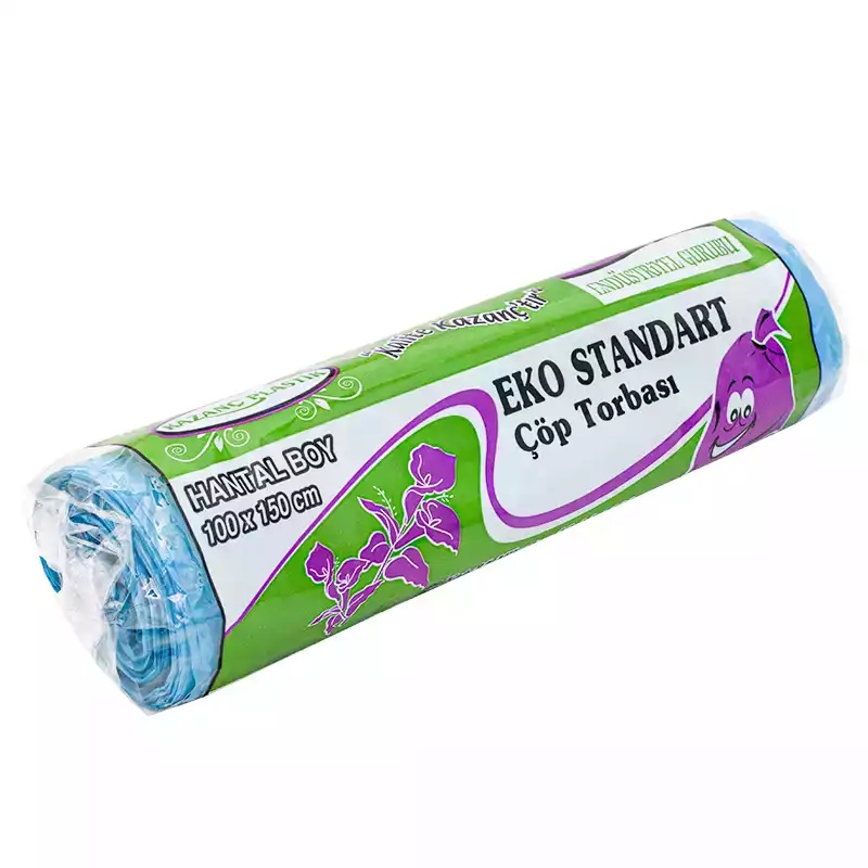 Kazanç Eko Standart Çöp Poşeti Hantal Mavi 500 Gr 100x150 - Kazanç
