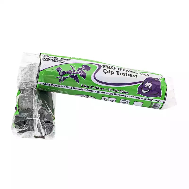 Kazanç Eko Standart Siyah Çöp Poşeti Hantal 500 Gr 100x150 - Kazanç (1)