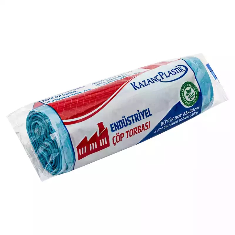 Kazanç Endüstriyel Çöp Poşeti Büyük 160 Gr Mavi 65x80 - Kazanç